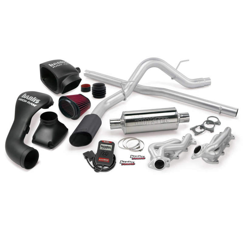 Banks Power 04-08 Ford 5.4L F-150 CCSB PowerPack System - SS Single Exhaust w/ Black Tip Performance Packages Banks Power