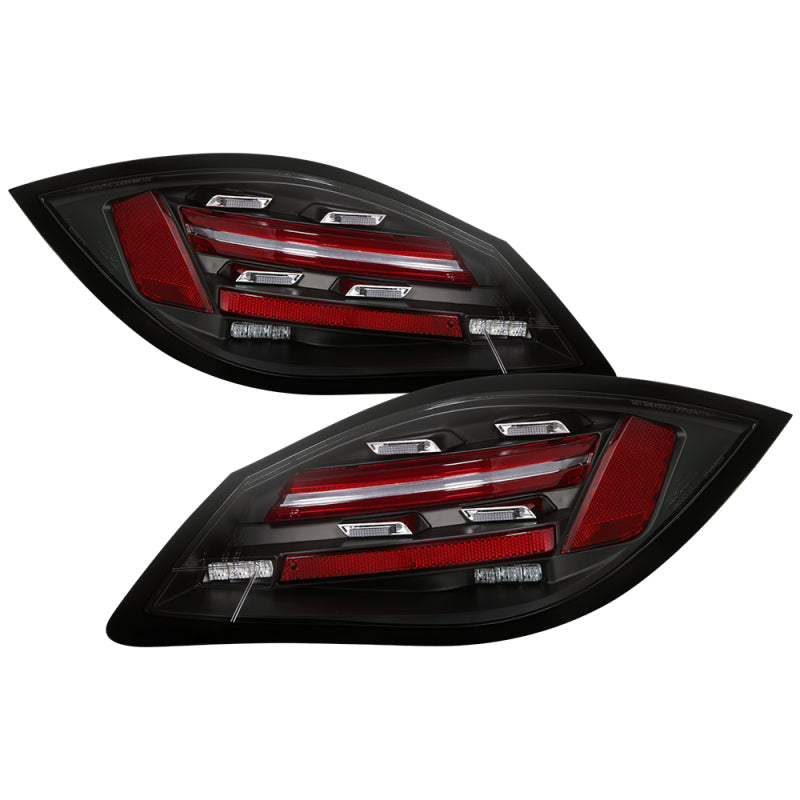 Spyder Porsche 987 Cayman 06-08 / Boxster 09-12 LED Tail Lights - Sequential Signal - Black Tail Lights SPYDER