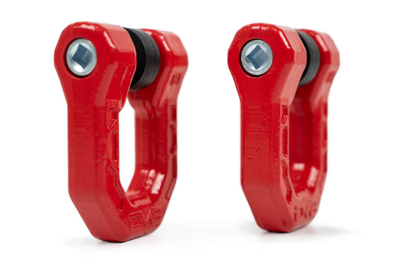 DV8 Offroad Elite Series D-Ring Shackles - Pair (Red) Bumper Accessories DV8 Offroad