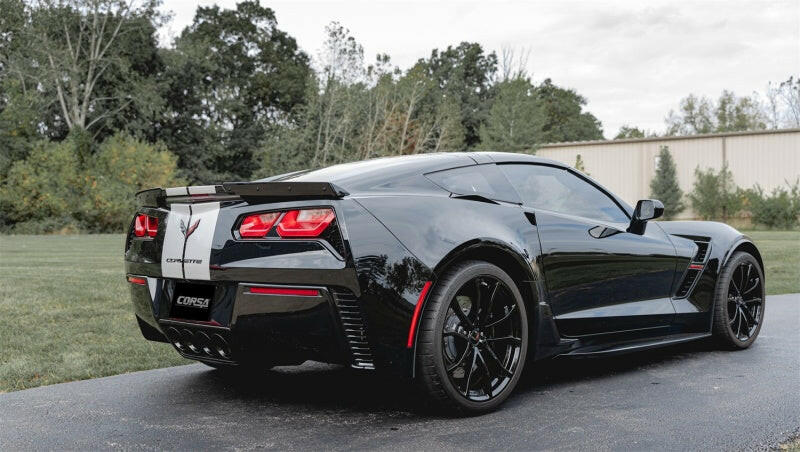 Corsa 2015-2019 Chevrolet Corvette C7 Z06 6.2L 2.75in Xtreme Axle-Back w/ Dual NPP & Quad Black Tips Axle Back CORSA Performance