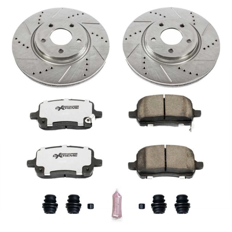 Power Stop 05-06 Chevrolet Cobalt Front Z26 Street Warrior Brake Kit Brake Kits - Performance D&S PowerStop