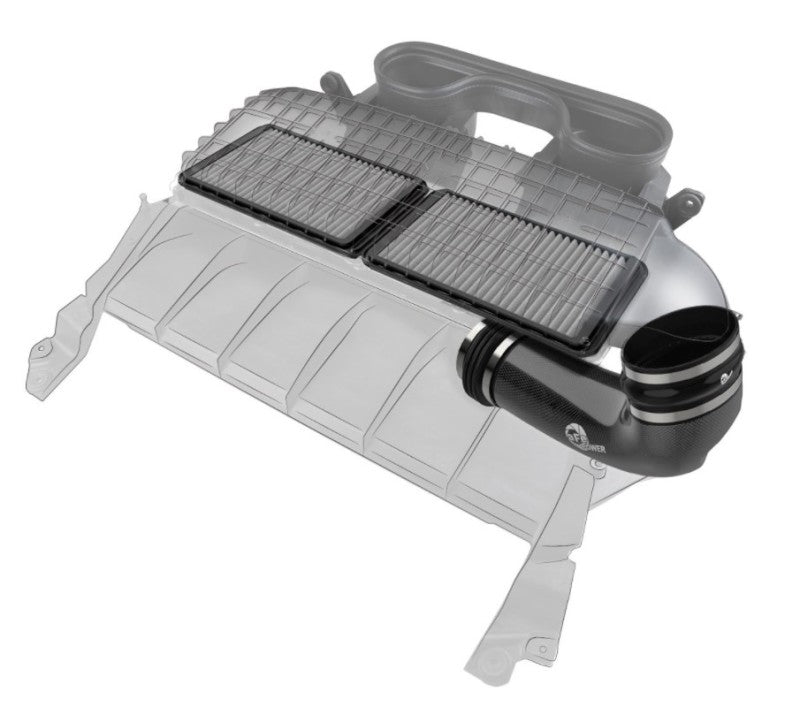 aFe Super Stock Carbon Fiber Pro Dry S Induction System 2021 RAM 1500 TRX V8-6.2L SC Cold Air Intakes aFe