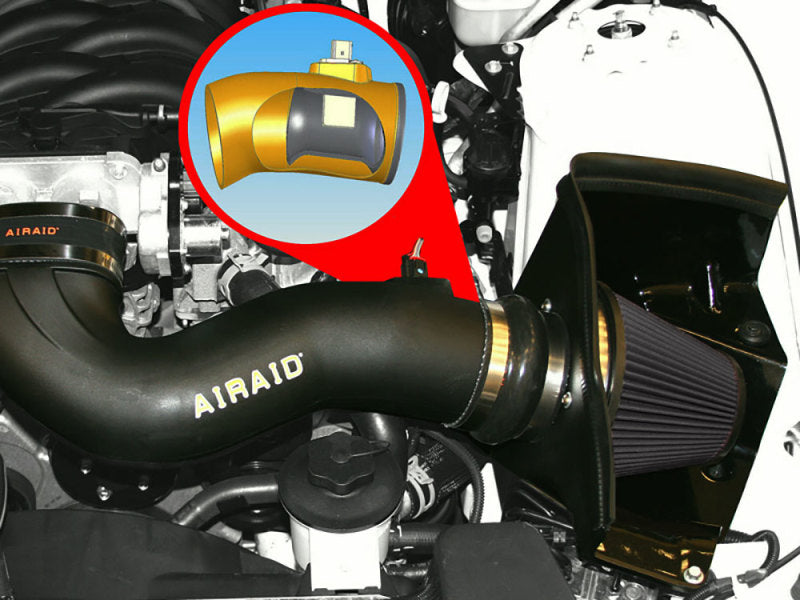 Airaid 05-09 Mustang GT 4.6L MXP Intake System w/ Tube (Dry / Black Media) Cold Air Intakes Airaid