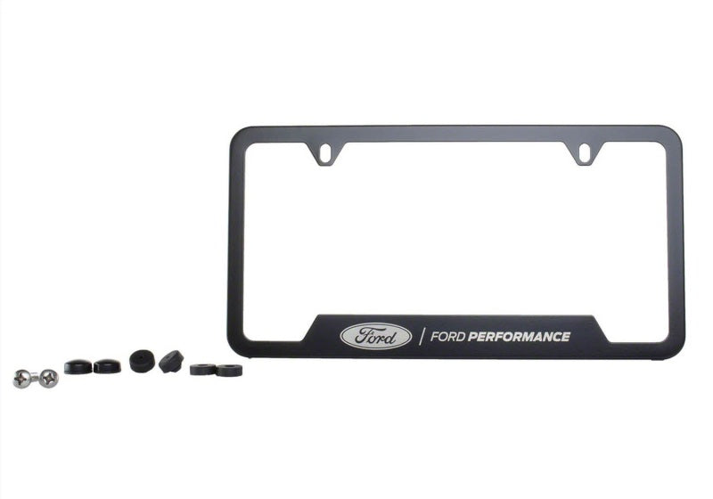 Ford Racing Stainless Steel Ford Performance License Plate Frame - Black License Frame Ford Racing