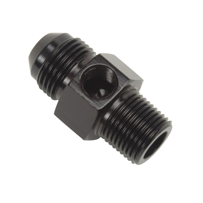 Russell Performance -6 AN Flare to 3/8in Pipe Pressure Adapter (Black) Fittings Russell