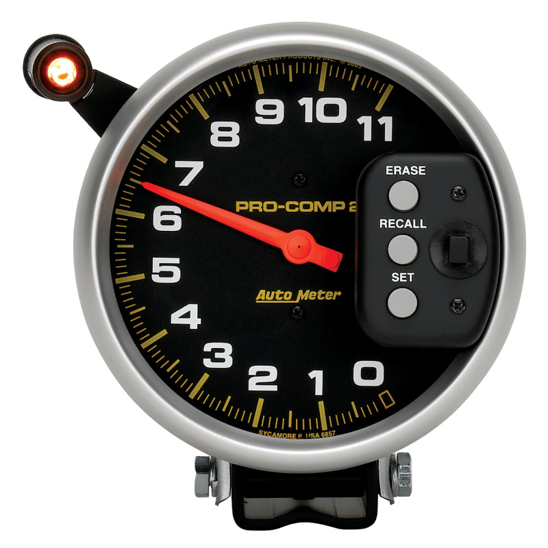 Autometer 5 inch 11000 RPM Single Range w/ Pro-Comp 2 & Memory Tachometer Gauges AutoMeter