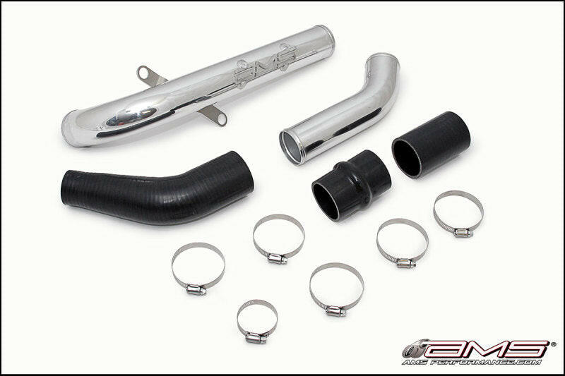 AMS Performance 08-15 Mitsubishi EVO X Upper I/C Pipe - Black Powder Coat Intercooler Pipe Kits AMS