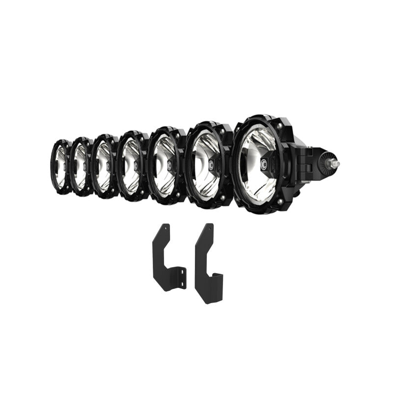 KC HiLiTES 11-16 Ford Super Duty Gravity LED Pro6 7-Light Bar Kit - Front Bumper Light Bars & Cubes KC HiLiTES