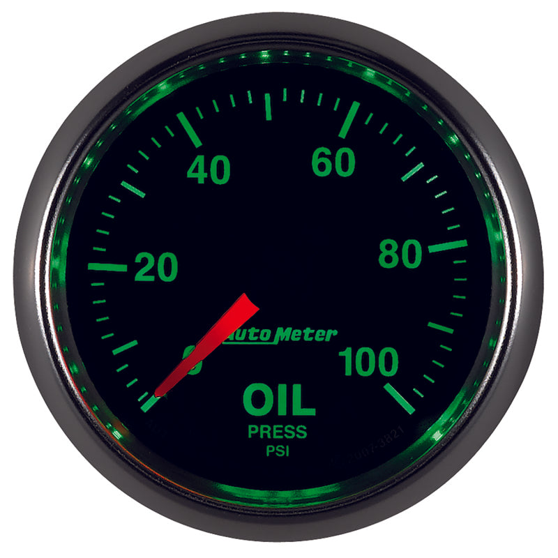 Autometer GS 52mm 0-100 PSI Mechanical Oil Pressure Gauge Gauges AutoMeter