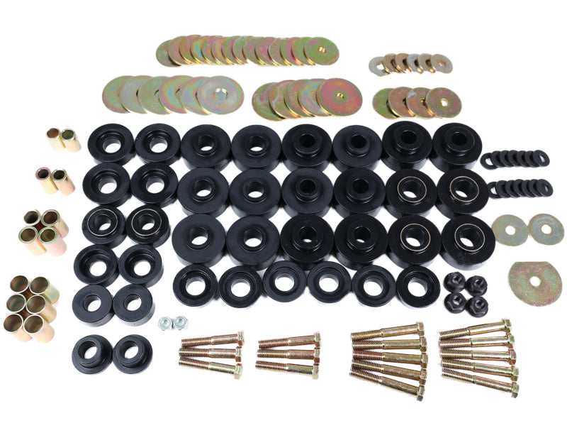 Energy Suspension 65-67 Chevrolet Biscayne/Bel Air/Caprice/Impala Body Mount Set w/ Hardware - Black Bushing Kits Energy Suspension