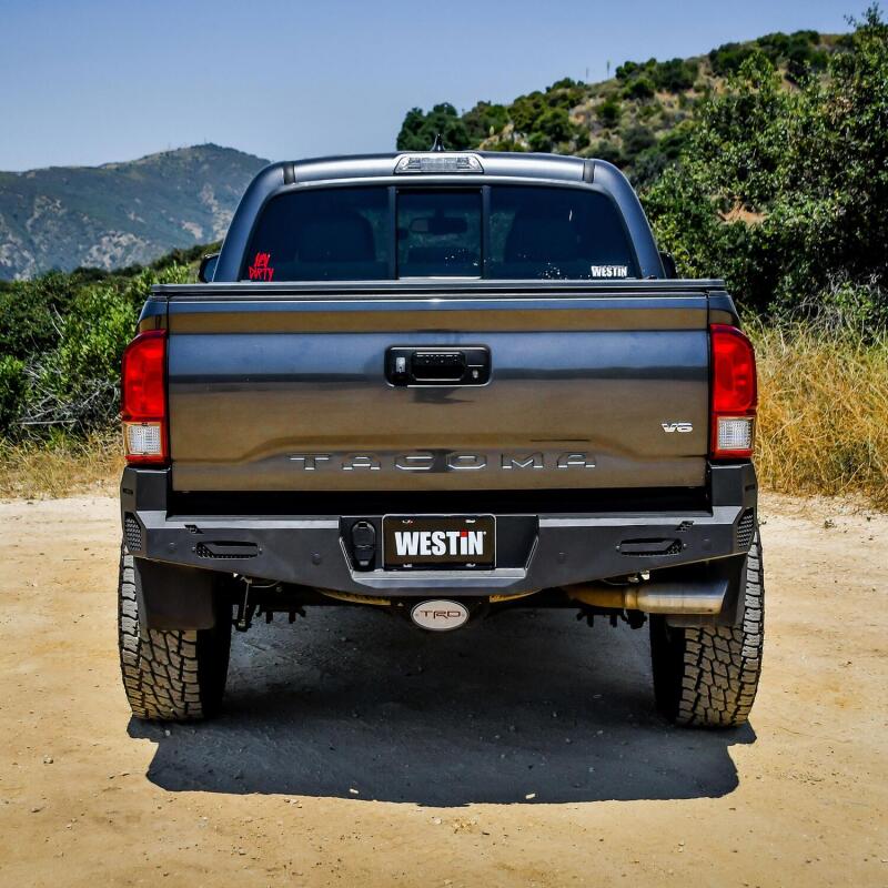 Westin 16-20 Toyota Tacoma Pro-Series Rear Bumper - Textured Black Bumpers - Steel Westin