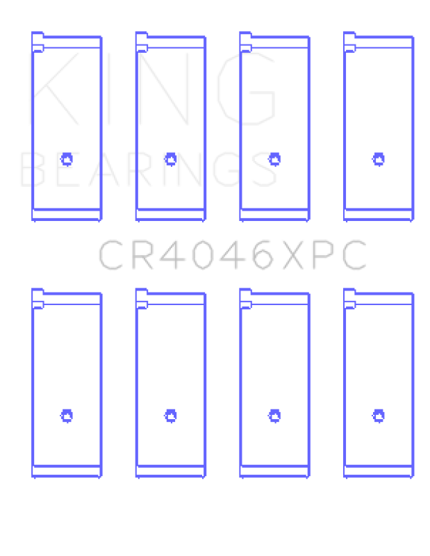 King Engine Bearings Honda B20B4/B20Z2/D16 Series/Zc/16V (Size +0.50mm) Connecting Rod Bearing Set Connecting Rods King Engine Bearings