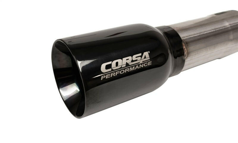 Corsa 2018-2025 Jeep Wrangler JLU 3.6L 2.75in Sport Cat-Back Exhaust w/ Black Tips Catback CORSA Performance