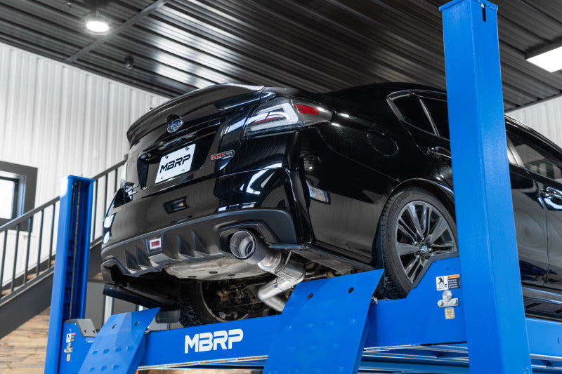 MBRP 15-21 Subaru WRX 2.0L/STI 2.5L/11-14 Sed 3in Cat-Back Single Rear Exit w/Carb Fiber Tips- T304 Catback MBRP