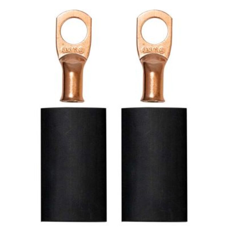 Moroso 3/8in Dia Stud 6 GA Wire Crimp/Solder Battery Cable Terminal Kit (2 Pack) Battery Accessories Moroso