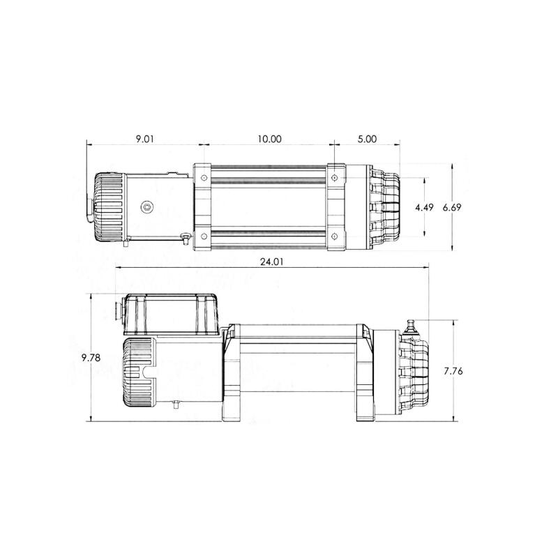 Superwinch 15000 LBS 12V DC 15/32in x 78ft Synthetic Rope Tiger Shark 15000SR Winch Winches Superwinch