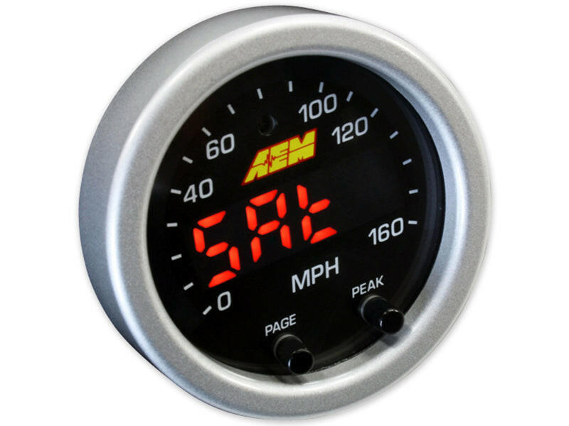 AEM X-Series 0-160 MPH Black Bezel w/ Black Face GPS Speedometer Gauge Gauges AEM