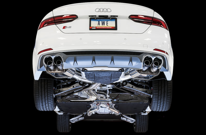 AWE Tuning Audi B9 S5 Coupe SwitchPath Exhaust w/ Chrome Silver Tips (102mm) Catback AWE Tuning