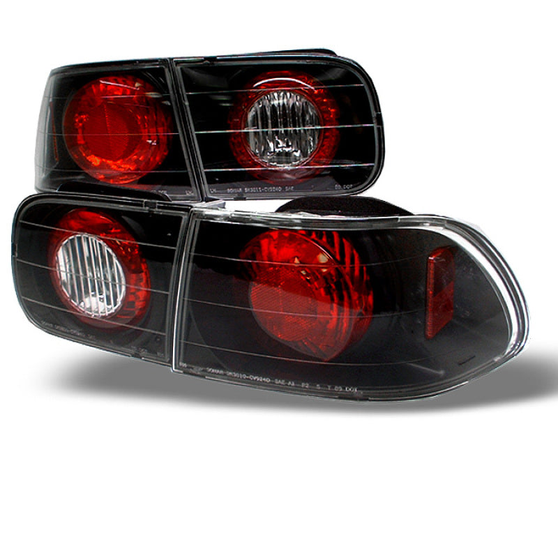 Spyder Honda Civic 92-95 2/4DR Euro Style Tail Lights Black ALT-YD-HC92-24D-BK Tail Lights SPYDER