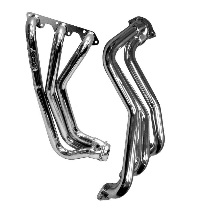 BBK 07-11 Jeep 3.8 V6 Long Tube Exhaust Headers And Y Pipe And Converters - 1-5/8 Chrome Headers & Manifolds BBK