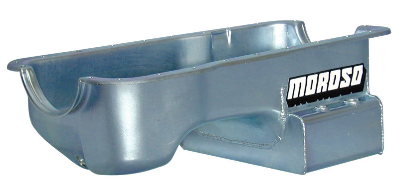Moroso Ford 289-302 (w/Rear Sump) Kicked Out Wet Sump 7qt 7.5in Steel Oil Pan Oil Pans Moroso