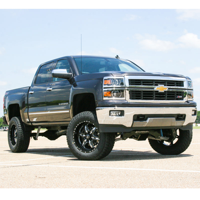 Superlift 14-18 Chevy Silv 4WD 8in Lift Kit w/ Alum/Stamped Steel Cntrl Arms & King Coils & Shocks Lift Kits Superlift