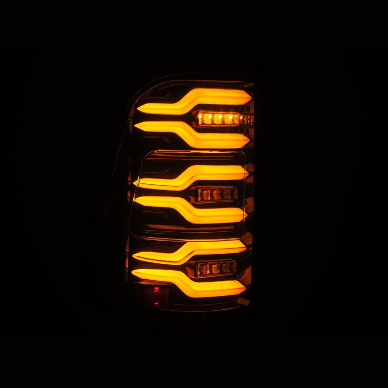AlphaRex 19-21 Dodge Ram 1500 Luxx-Series LED Tail Lights Alpha-Black w/Activ Light/Seq Signal Tail Lights AlphaRex