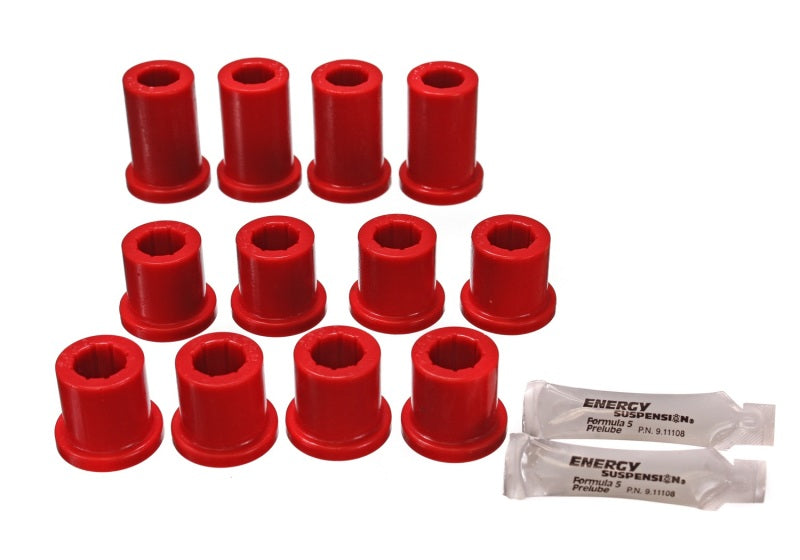 Energy Suspension 84-85 Toyota 4Runner 2 & 4WD Red Front Leaf Spring Bushing Set Bushing Kits Energy Suspension