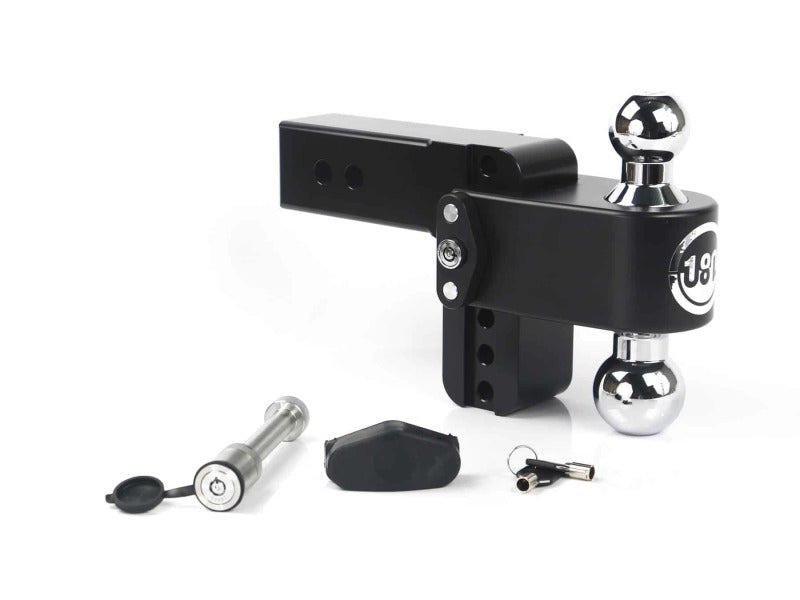 Weigh Safe 180 Hitch 4in Drop Hitch & 2.5in Shank (10K/18.5K GTWR) w/WS05 - Black Cerakote Hitch Ball Mounts Weigh Safe