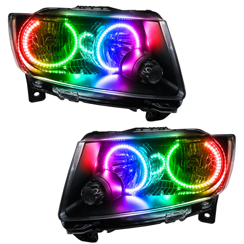 Oracle 11-13 Jeep Grand Cherokee SMD HL (Non-HID) - Chrome - ColorSHIFT Headlights ORACLE Lighting