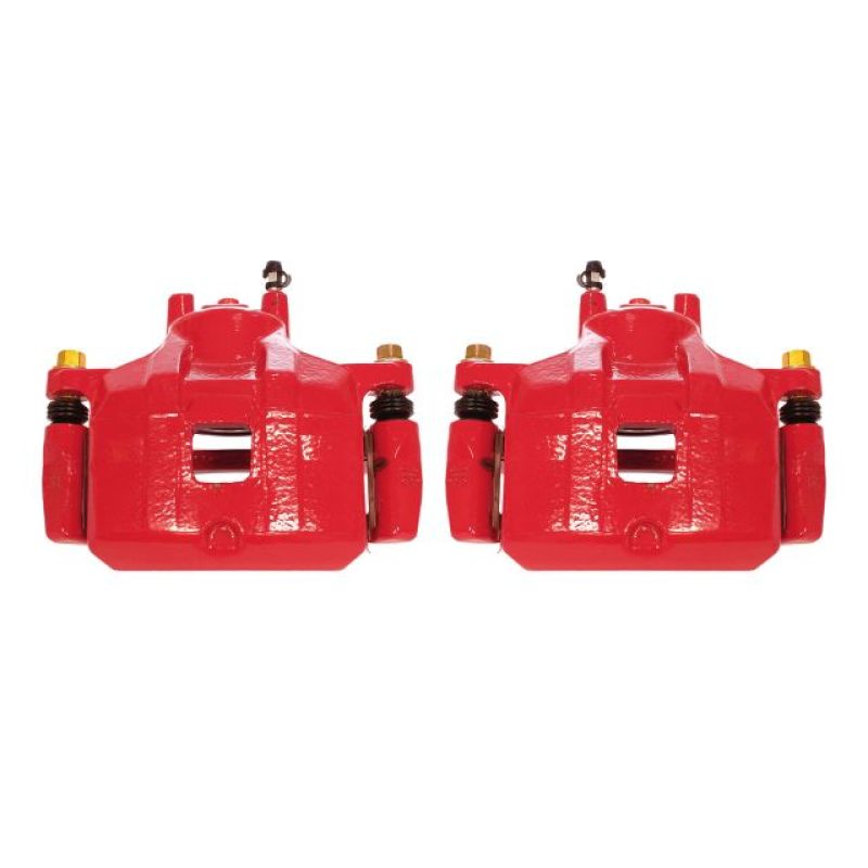 Power Stop 08-17 Mitsubishi Lancer Front Red Calipers w/Brackets - Pair Brake Calipers - Perf PowerStop