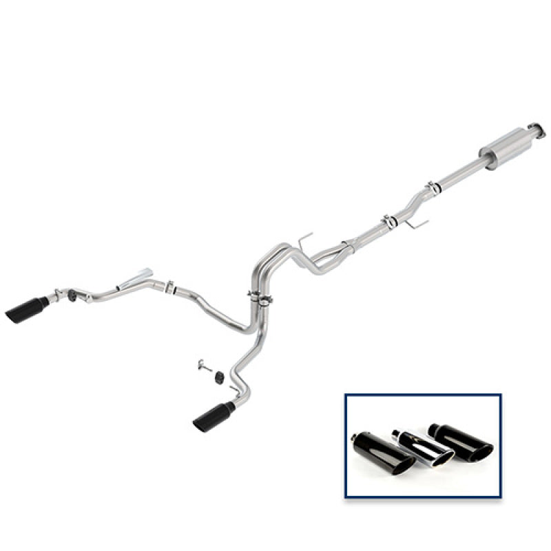 Ford Racing 15-18 F-150 5.0L Cat-Back Extreme Exhaust System Rear Exit w/ Black Chrome Tips Catback Ford Racing