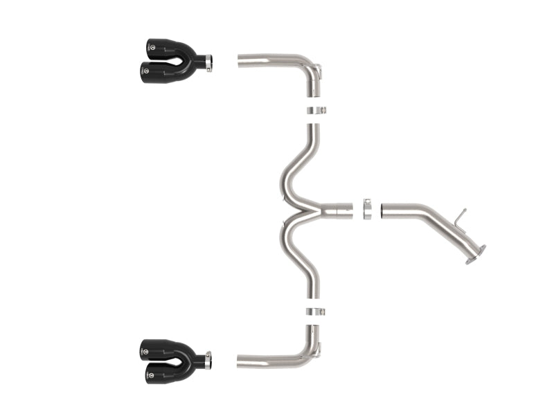 aFe 22-24 Kia Forte GT 1.6L 3in-2.5in 304 Stainless Steel Axle-Back Exhaust w/ Black Tips Axle Back aFe