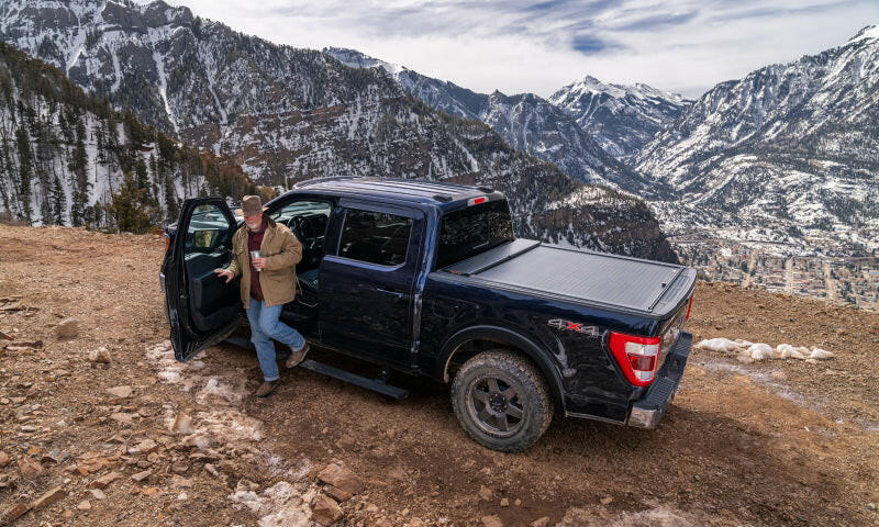 AMP Research 22-23 Ford F-250/350/450 All Cabs (Fits Only Sync 4 Models) PowerStep Plug N Play - Blk Running Boards AMP Research