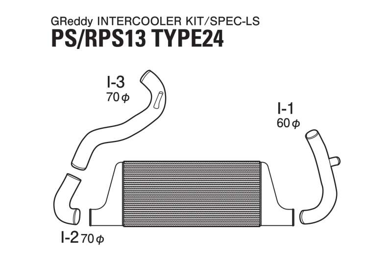 GReddy Nissan 180SX Trust Intercooler T-24F S13/PS13 Kit Intercooler Kits GReddy