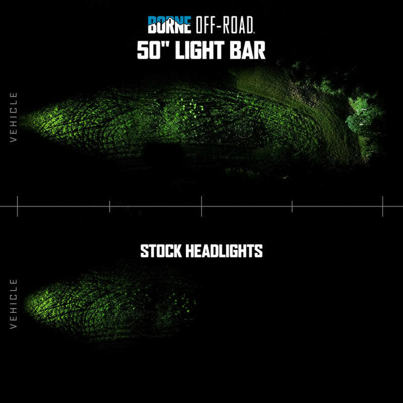 Borne Off-Road 21+ Direct Fit Bronco Light Bar 50in Light Bars & Cubes Borne Off-Road