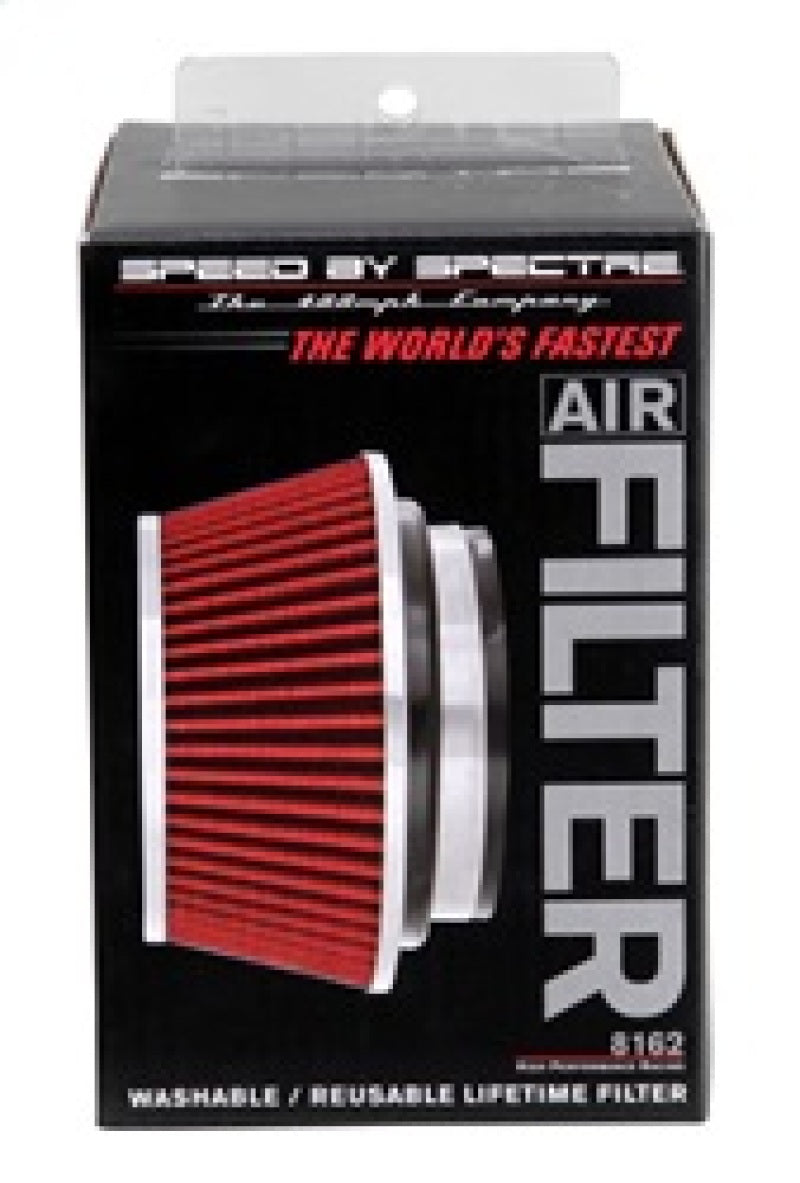 Spectre Adjustable Conical Air Filter 2-1/2in. Tall (Fits 3in. / 3-1/2in. / 4in. Tubes) - Red Air Filters - Universal Fit Spectre
