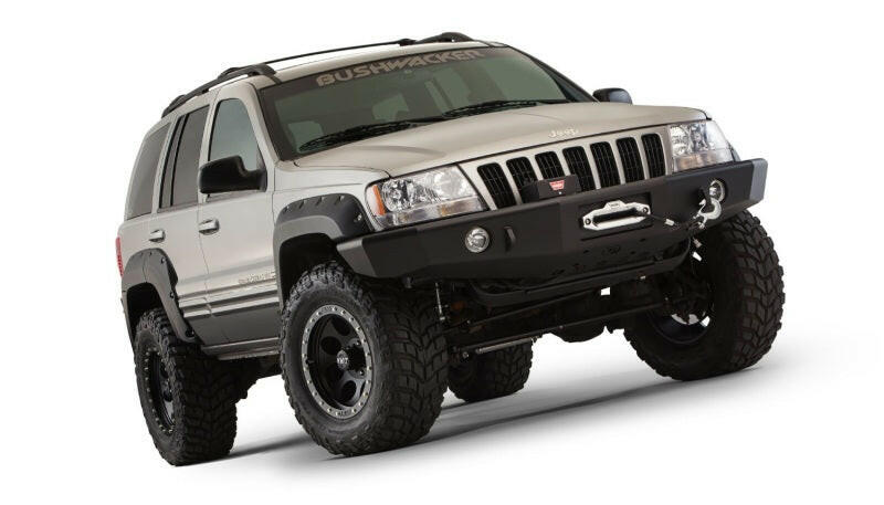 Bushwacker 99-04 Jeep Grand Cherokee Cutout Style Flares 4pc - Black Fender Flares Bushwacker