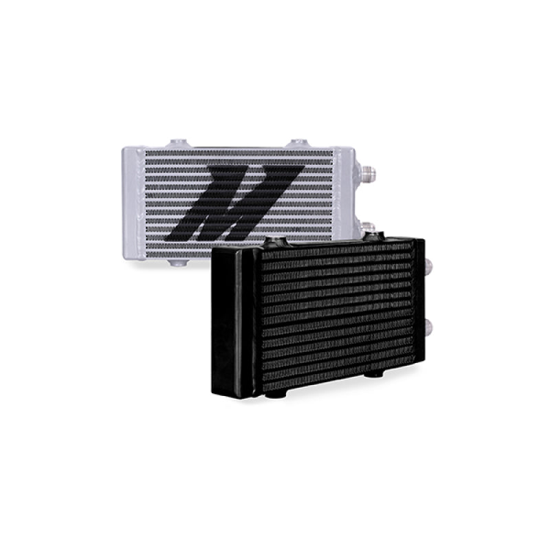 Mishimoto Universal Small Bar and Plate Dual Pass Black Oil Cooler Oil Coolers Mishimoto