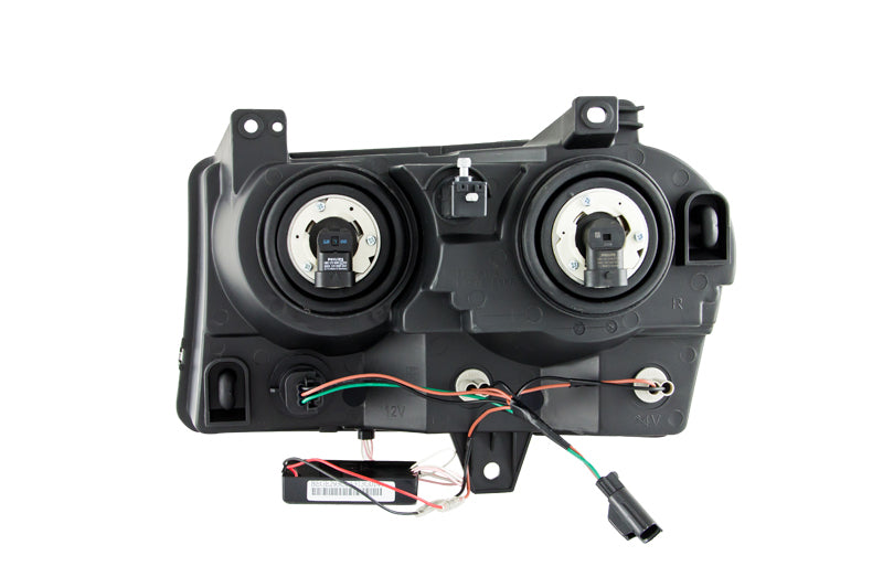 ANZO 2005-2010 Chrysler 300 Crystal Headlights w/ Halo Black (CCFL) Headlights ANZO