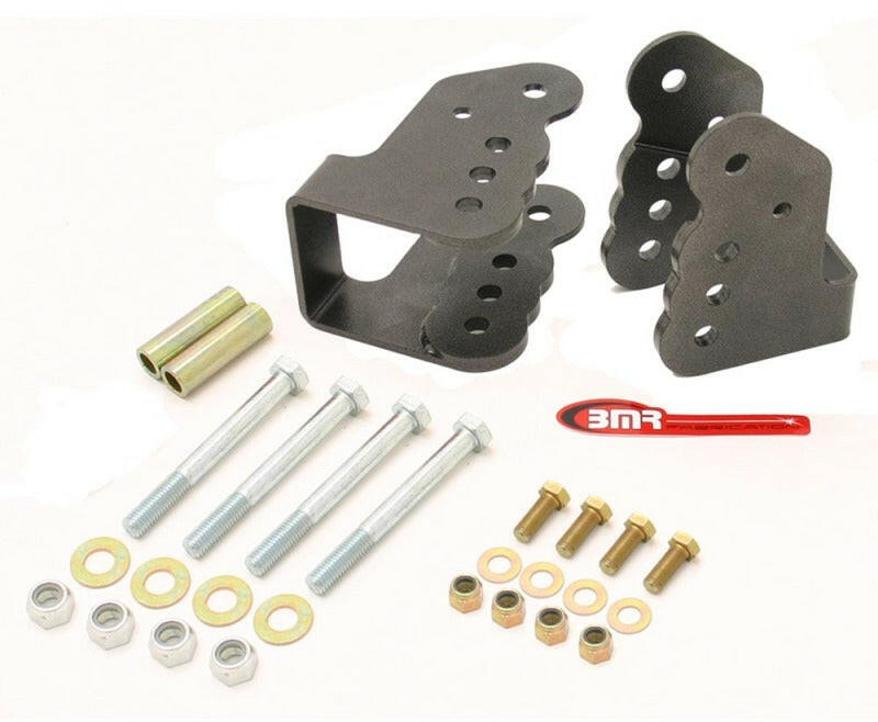 BMR 78-87 G-Body Bolt-On Control Arm Relocation Brackets - Black Hammertone Suspension Arms & Components BMR Suspension