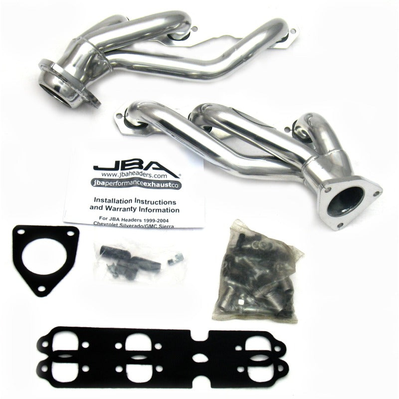 JBA 03-13 GM Truck 4.3L V6 1-1/2in Primary Silver Ctd Cat4Ward Header Headers & Manifolds JBA