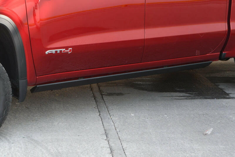 RealTruck 19-25 Chevy Silverado 1500 CC 4dr VoltStep Electric Running Board Kit - Bedliner Coating Running Boards Go Rhino