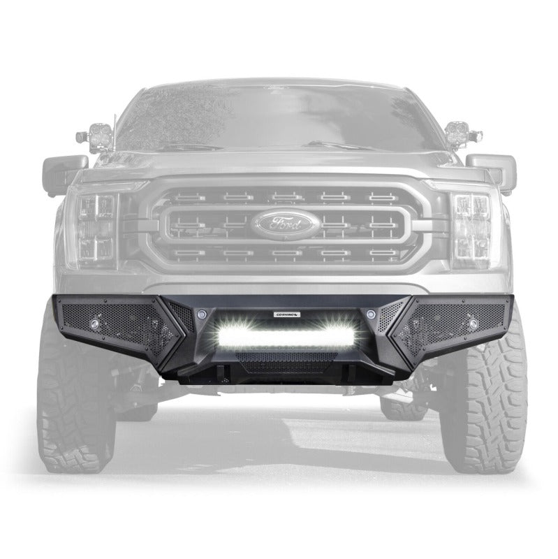 Go Rhino 21-23 Ford F-150 (4dr) Element Front Bumper w/ Power Bar - Tex. Blk Bumpers - Steel Go Rhino