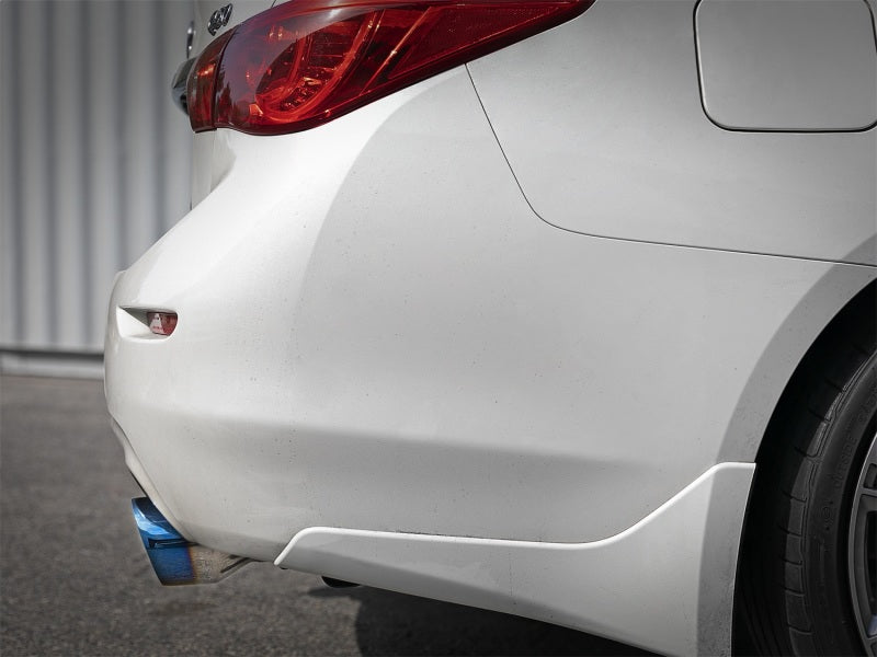 aFe Takeda 2.5in 304 SS Axle-Back Exhaust w/ Blue Flame Tips 16-18 Infiniti Q50 V6-3.0L (tt) Axle Back aFe