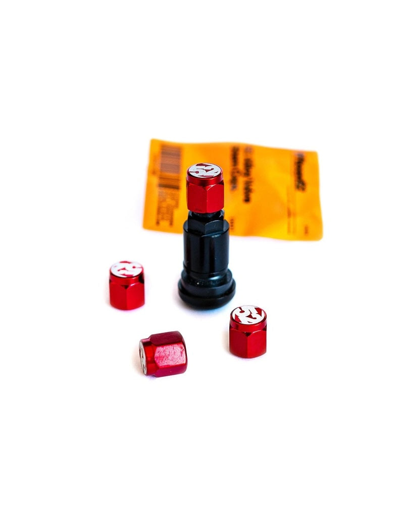 Fifteen52 Valve Stem Cap Set - Red - 4 Pieces Wheel Accessories fifteen52