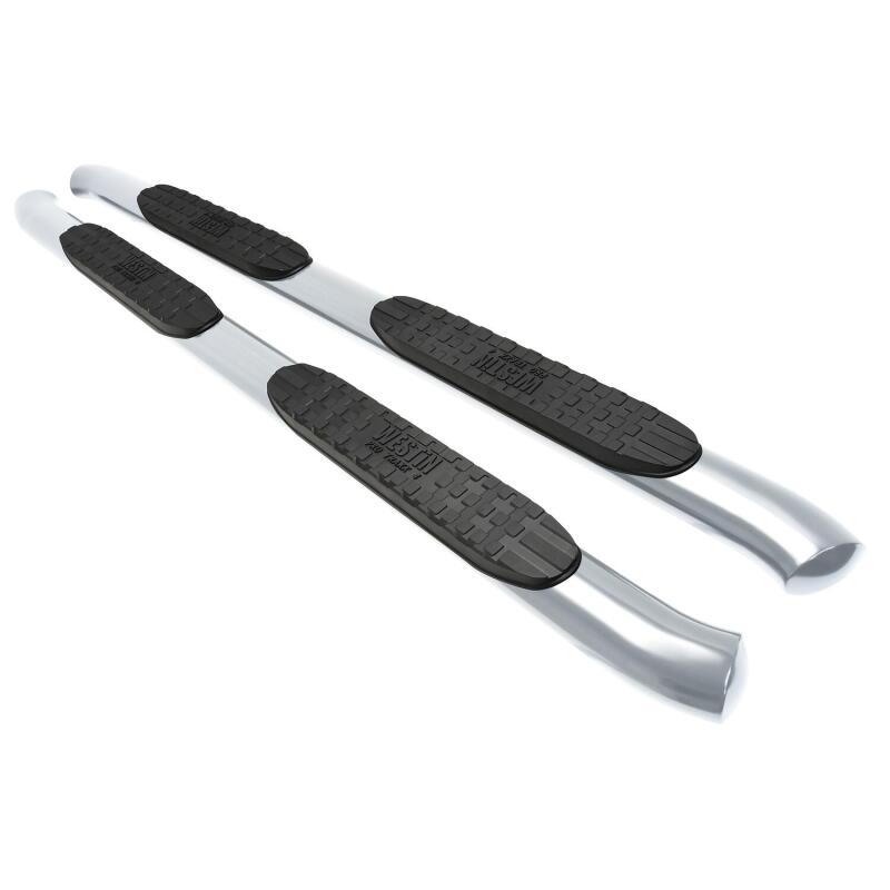 Westin 2022 Toyota Tundra Double Cab PRO TRAXX 4 Oval Nerf Step Bars - Stainless Steel Nerf Bars Westin