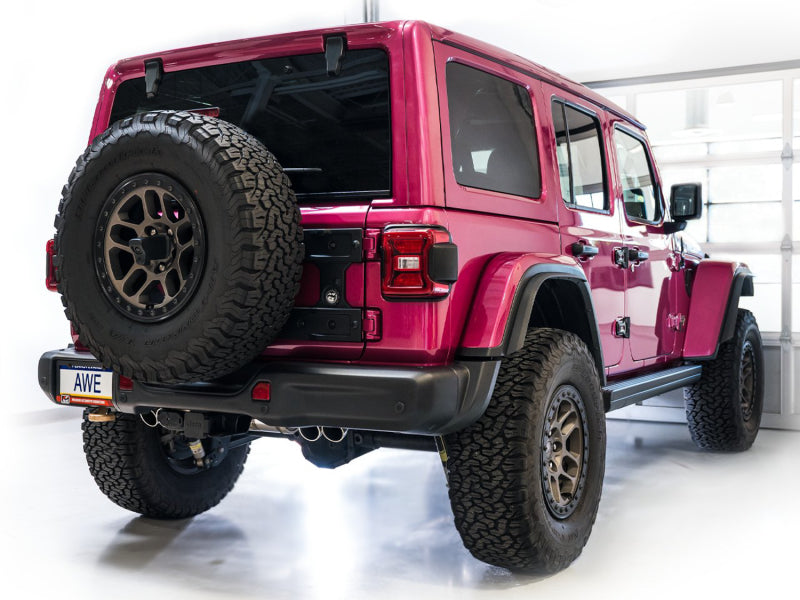 AWE Tuning 21+ Wrangler 392 Switchpath Cat-Back Exhaust- Quad BashGuards Catback AWE Tuning