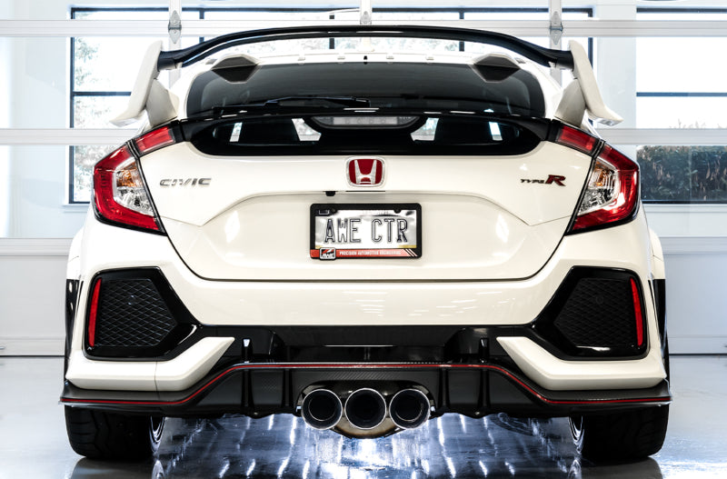 AWE Tuning 2017+ Honda Civic Type R Touring Edition Exhaust w/Front & Mid Pipes - Chrome Silver Tips Catback AWE Tuning