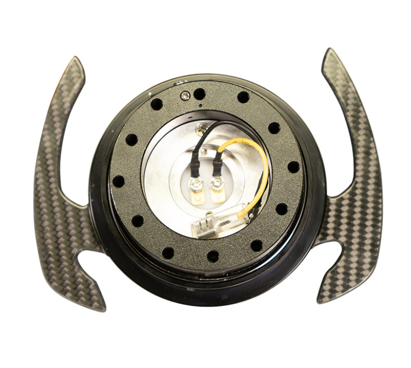 NRG Quick Release Kit Gen 4.0 - Black Body / Black Ring w/ CF Handles Quick Release Adapters NRG